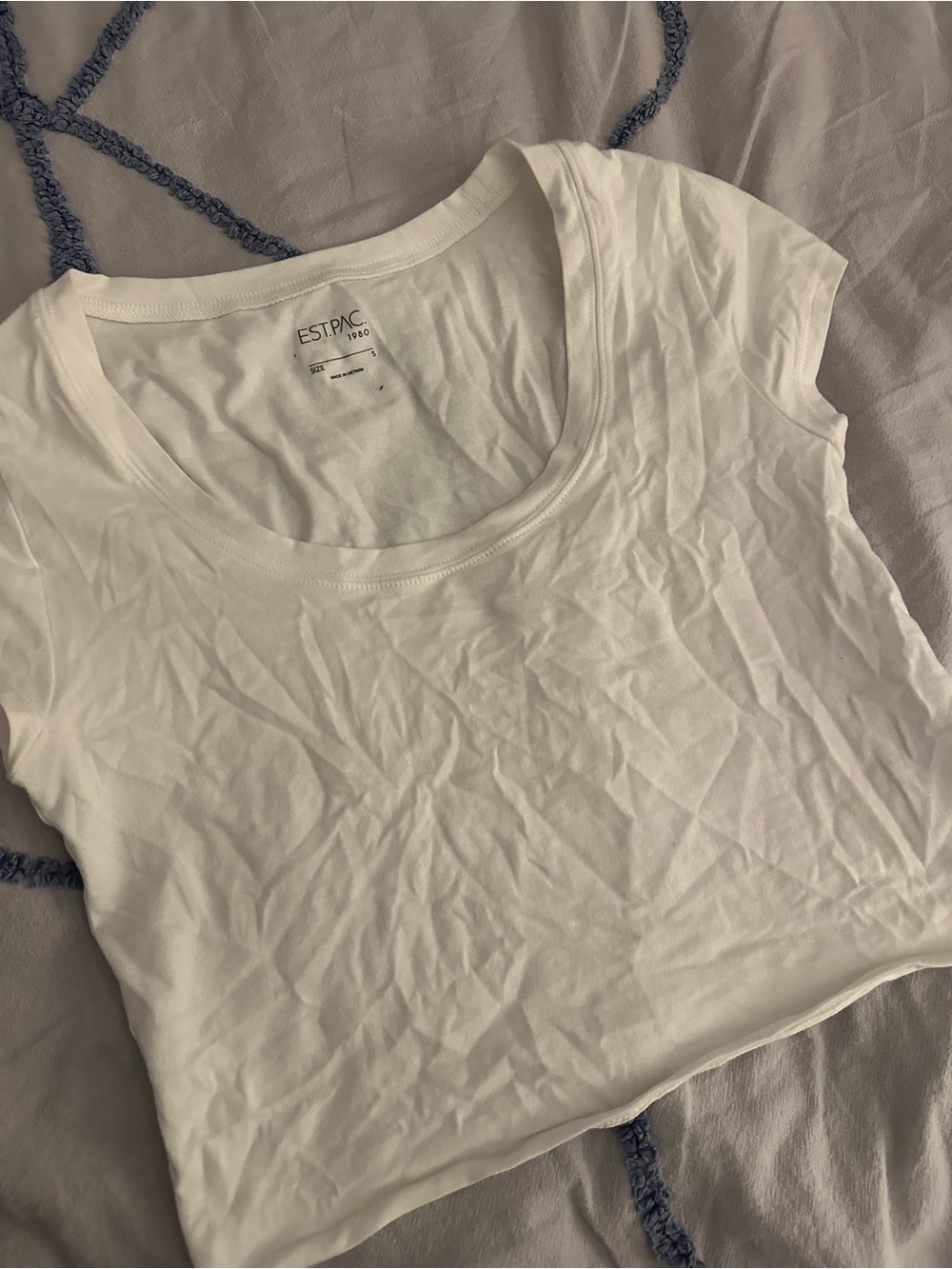 PacSun White Scoop Neck Short Sleeve Tee